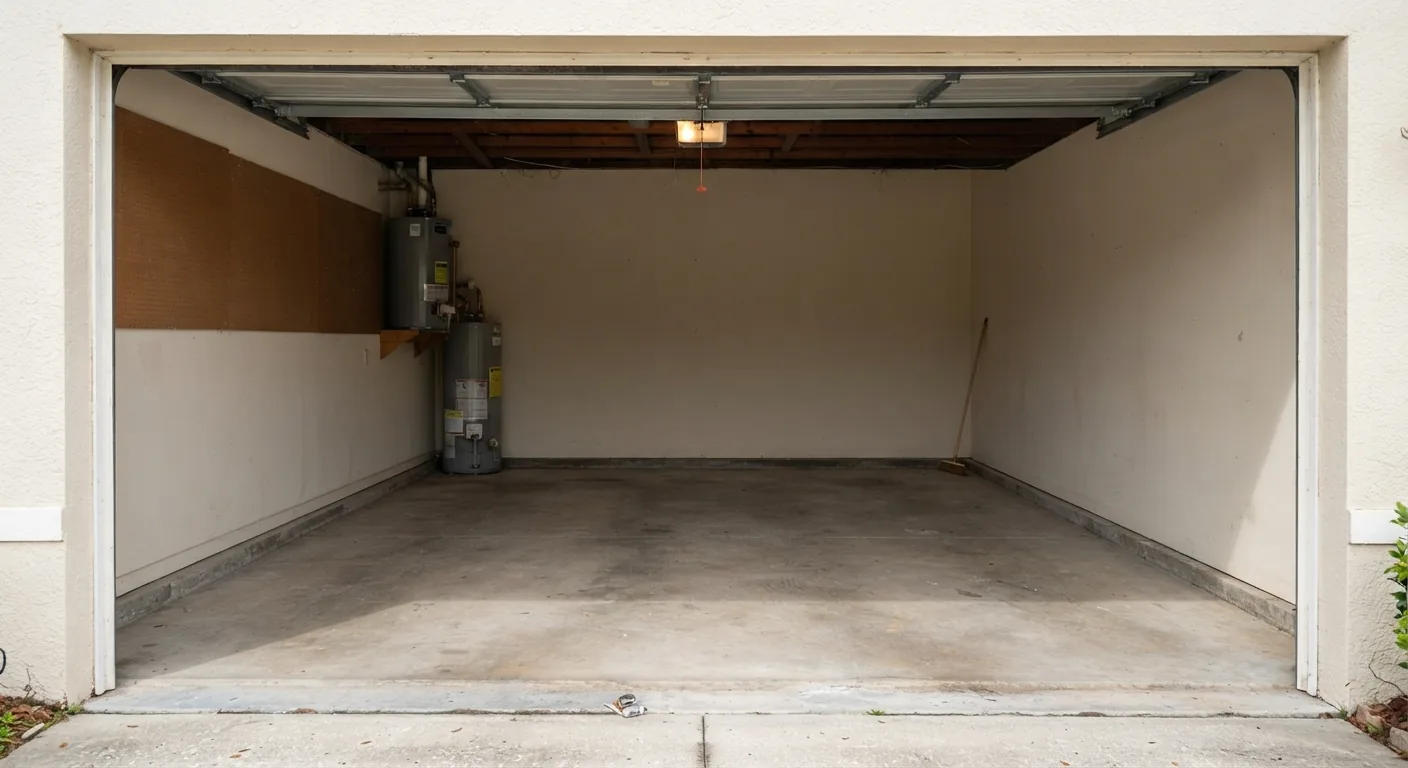 Cleared and swept space after a hoarding cleanout in Wesley Chapel