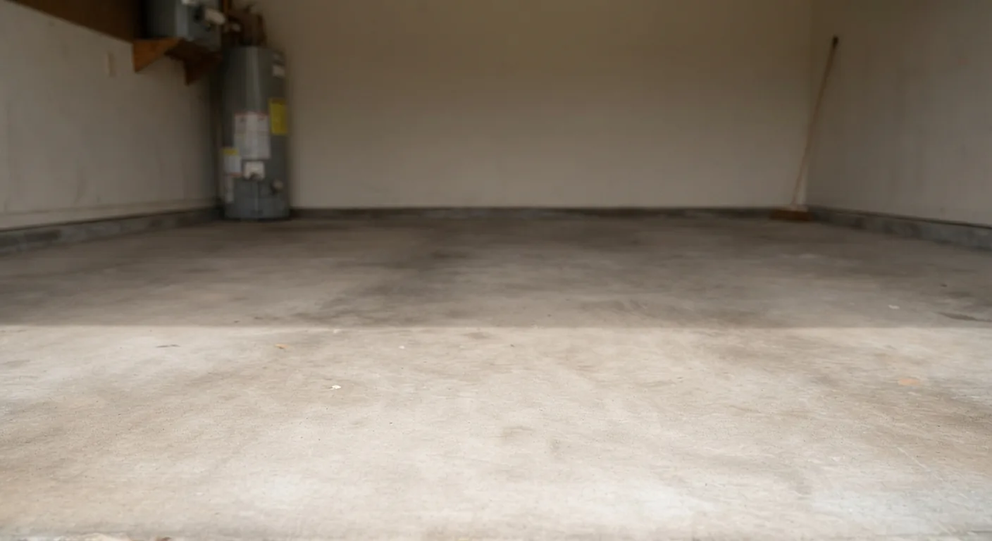 Empty, swept garage in Wesley Chapel after a junk removal cleanout