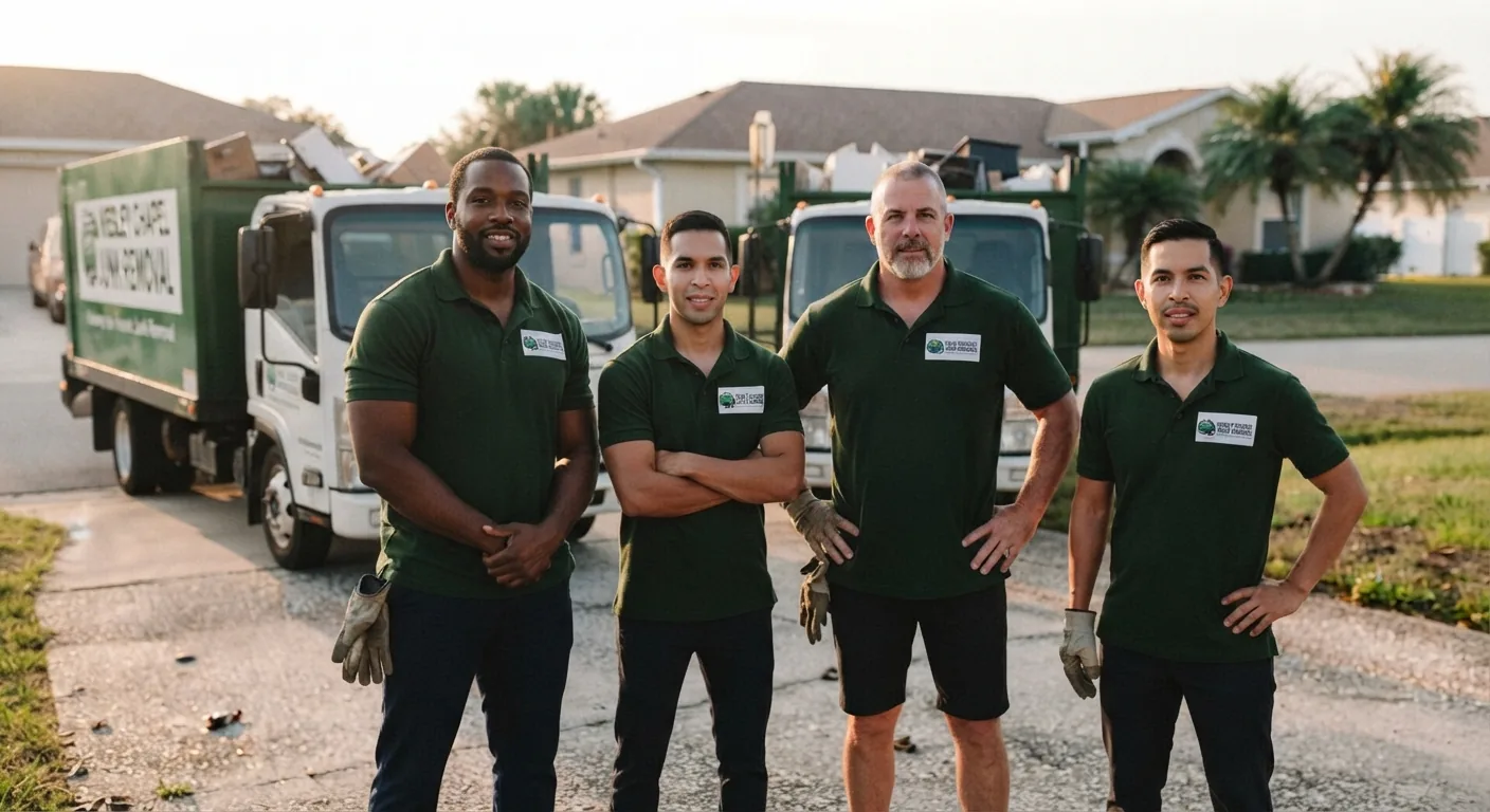 Junk Removal Wesley Chapel crew standing with their truck